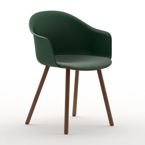 Chaise contemporaine - Máni Armshell+f 4WL - arrmet - d'intérieur / en tissu / en cuir
