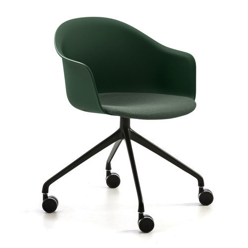 Chaise de bureau contemporaine - Máni Armshell+f HO/4 - arrmet - d'intérieur / en tissu / en cuir