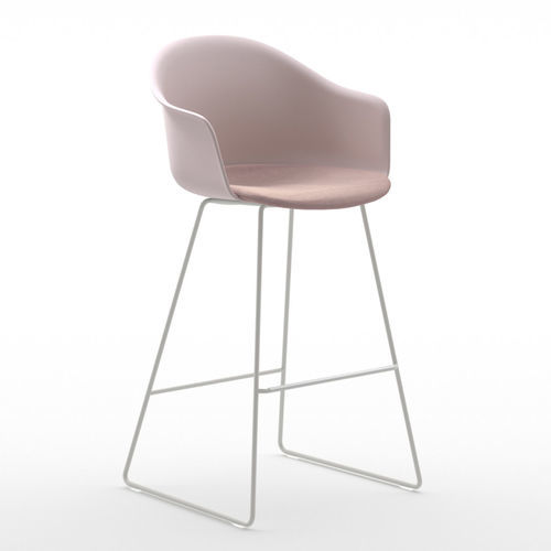 Chaise de bar contemporaine - Máni Armshell+f ST-SL, - arrmet - d'intérieur / en tissu / en cuir