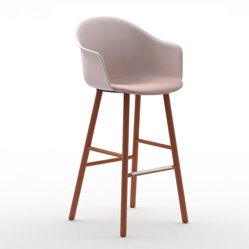 Chaise de bar contemporaine - Máni Armshell+f ST-4WL - arrmet - d'intérieur / en tissu / en cuir