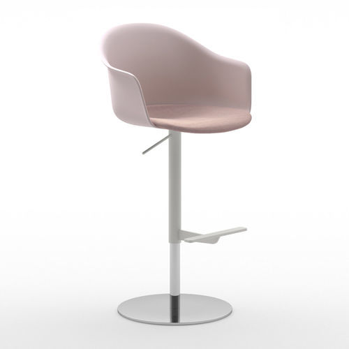 Chaise de bar contemporaine - Máni Armshell+f ST-ADJ - arrmet - d'intérieur / en tissu / en cuir