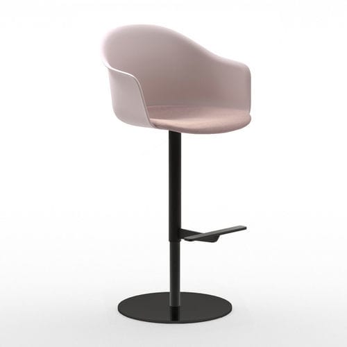 Chaise de bar contemporaine - Máni Armshell+f ST-S-A - arrmet - d'intérieur / en tissu / en cuir