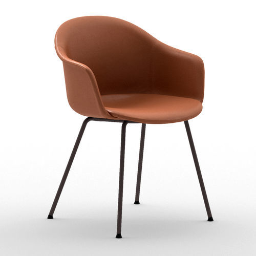 Chaise contemporaine - Máni Armshell 4L - arrmet - d'intérieur / en tissu / en cuir