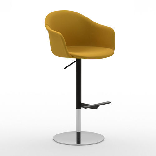 Chaise de bar contemporaine - Máni Armshell ST-ADJ - arrmet - d'intérieur / en tissu / en cuir