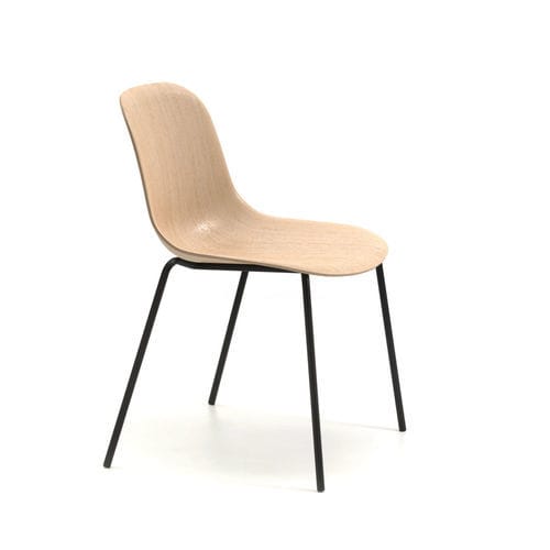 Chaise contemporaine - Máni 4L - arrmet - d'intérieur / en frêne / avec piètement en acier