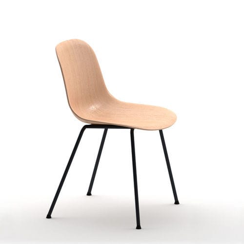Chaise contemporaine - Máni 4L/ns - arrmet - d'intérieur / en frêne / avec piètement en acier