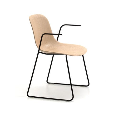 Chaise contemporaine - Máni AR-SL - arrmet - d'intérieur / en frêne / avec piètement en acier