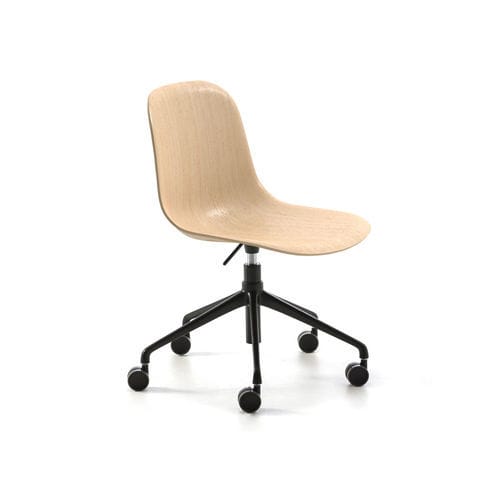 Chaise de bureau contemporaine - Máni HO - arrmet - d'intérieur / en frêne / avec piètement en aluminium peint