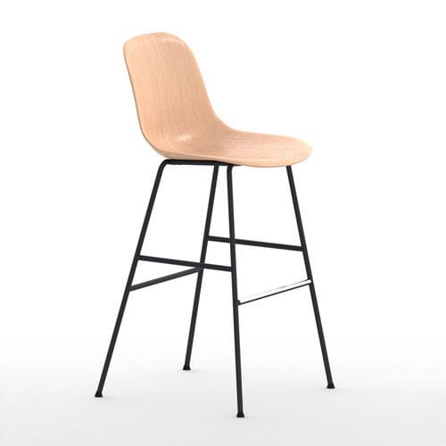 Chaise de bar contemporaine - Máni ST-4L/ns - arrmet - d'intérieur / en frêne / avec piètement en acier