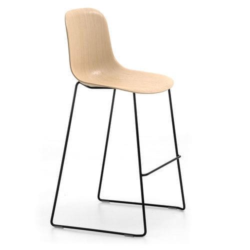 Chaise de bar contemporaine - Máni ST-SL - arrmet - d'intérieur / en frêne / avec piètement en acier