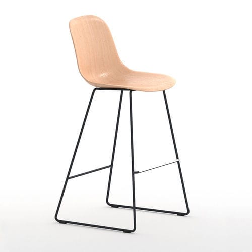 Chaise de bar contemporaine - Máni ST-SL/ns - arrmet - d'intérieur / en frêne / avec piètement en acier