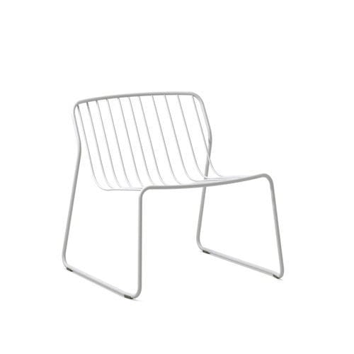 Fauteuil contemporain - Randa Nude LO - arrmet - en Trevira CS® / en simili cuir / en acier peint