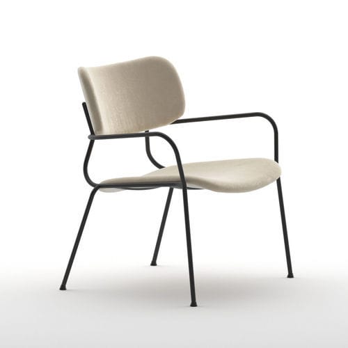 Fauteuil visiteur contemporain - Kiyumi LO - arrmet - en tissu / en cuir / en simili cuir