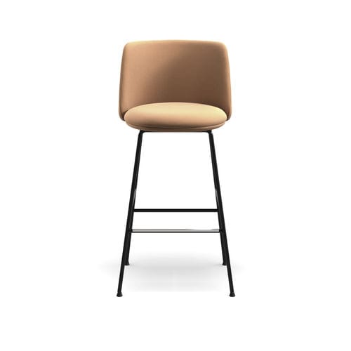 Tabouret de bar contemporain - Pure Belle 4L - arrmet - en cuir / en tissu / avec repose-pieds