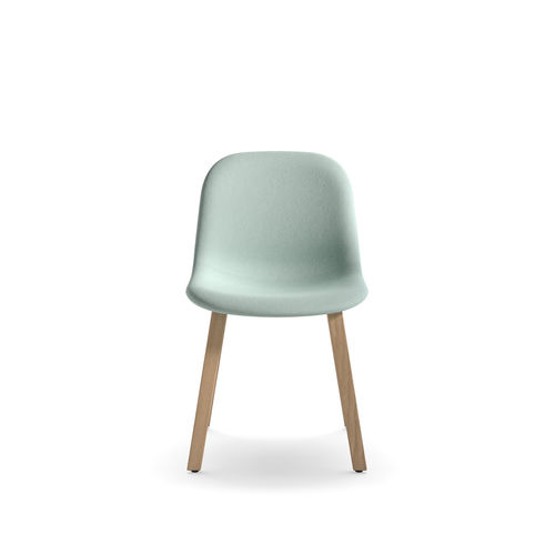 Chaise de salle à manger contemporaine - Màni Fabric WL - arrmet - d'intérieur / en cuir / en bois
