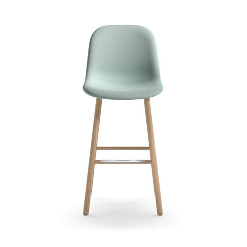 Chaise de bar contemporaine - Máni ST 4WL - arrmet - d'intérieur / en tissu / en cuir