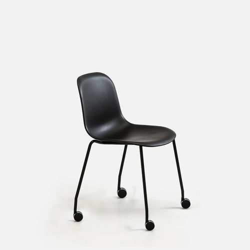 Chaise de travail en polypropylène - Mani Plastic 4L WHEELS  - arrmet - en métal / en cuir / en tissu