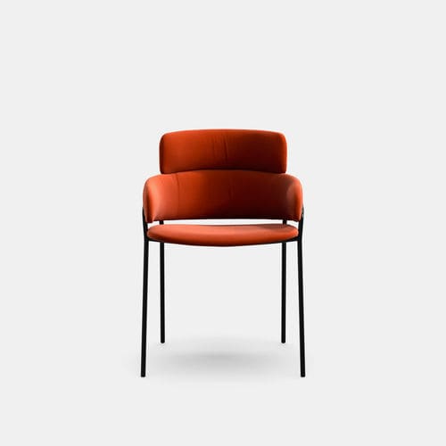 Chaise contemporaine - Strike - arrmet - d'intérieur / en tissu / en cuir