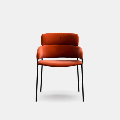 Chaise contemporaine - Strike XL - arrmet - d'intérieur / en tissu / en cuir