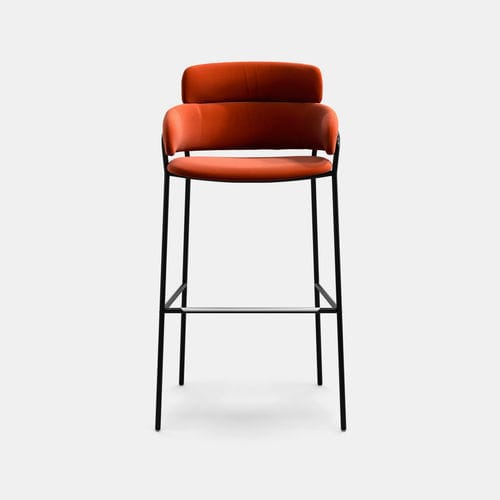 Chaise de bar contemporaine - Strike ST - arrmet - d'intérieur / en tissu / en cuir