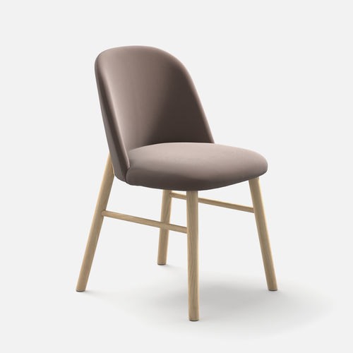 Chaise de salle à manger design scandinave - Doc - arrmet - d'intérieur / en tissu / en cuir