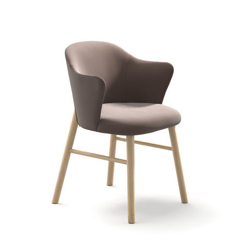 Chaise de restaurant design scandinave - Doc AR  - arrmet - d'intérieur / en tissu / en cuir