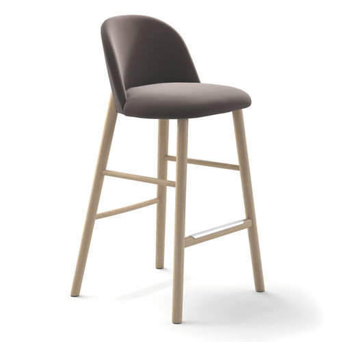 Chaise de bar contemporaine - Doc ST - arrmet - d'intérieur / en tissu / en cuir