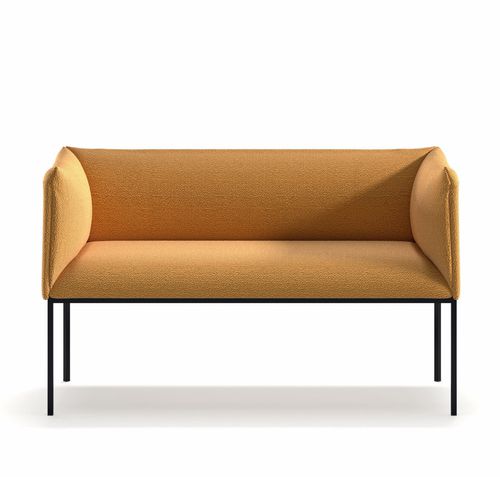 Banquette contemporaine - Sharp SO - arrmet - en tissu / en cuir / avec piètement en acier