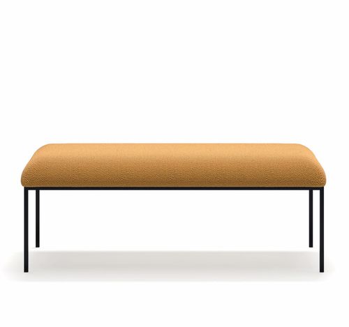Banquette contemporaine - Sharp BE - arrmet - en tissu / en cuir / avec piètement en acier