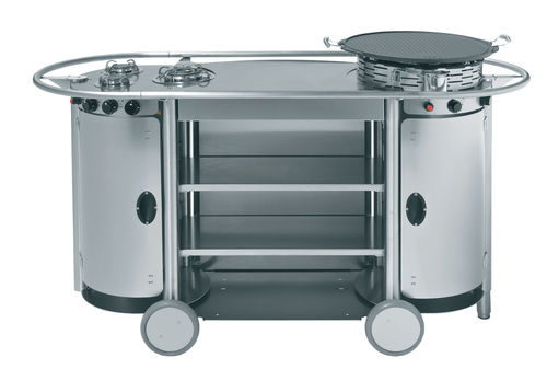 Cuisine d'extérieur - BONGOS : TUS BG 005 LUX - Emme Group - de style industriel / en inox / avec poignée intégrée