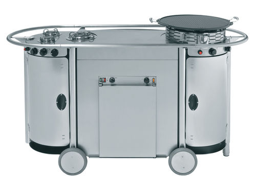 Cuisine d'extérieur - BONGOS : TUS BG 002 LUX - Emme Group - de style industriel / en inox / avec poignée intégrée