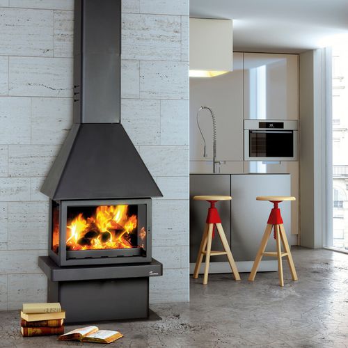 Poêle à bois - CM-300 - Lacunza - 5 kW - 10 kW / 11 kW / à 3 faces