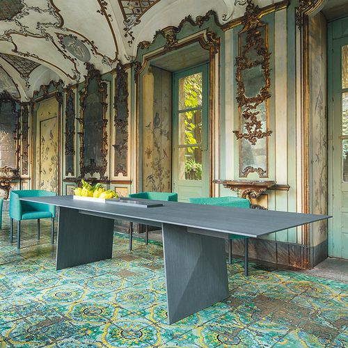 Table contemporaine - KANJI - PAOLA LENTI - en bois / rectangulaire