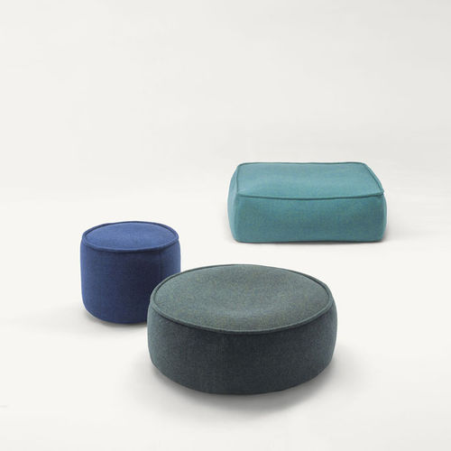Pouf contemporain - FLOAT - PAOLA LENTI - en tissu / rond / rectangulaire