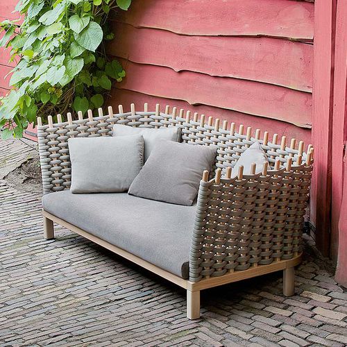 Canapé contemporain - WABI - PAOLA LENTI - de jardin / en tissu / en corde