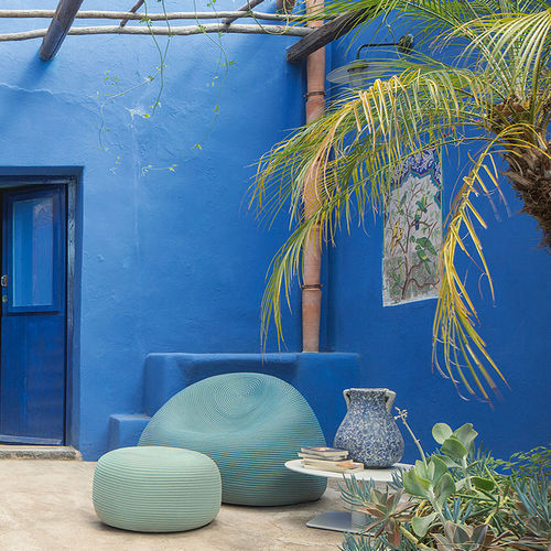 Fauteuil contemporain - OTTO - PAOLA LENTI - en corde / en corde / avec coussin amovible
