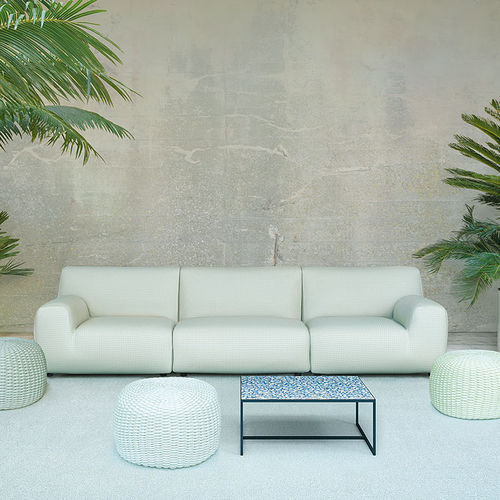 Table basse contemporaine - COCCI - PAOLA LENTI - en acier inoxydable / carrée / résidentielle