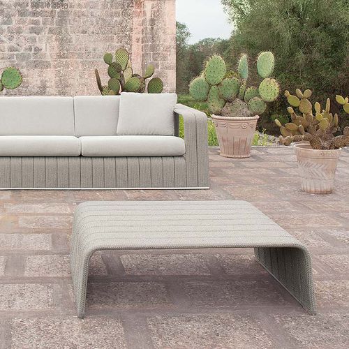 Table basse contemporaine - FRAME - PAOLA LENTI - en aluminium / en acier inoxydable / en corde