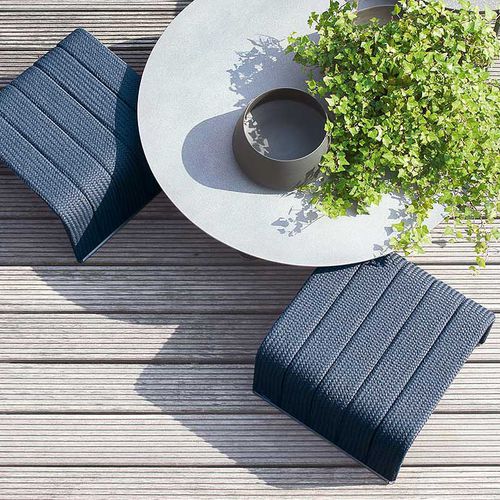 Table d'appoint contemporaine - FRAME - PAOLA LENTI - en aluminium / en acier inoxydable / en corde