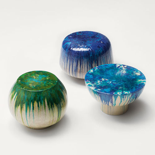 Table d'appoint contemporaine - CALATINI - PAOLA LENTI - en céramique / ronde / résidentielle