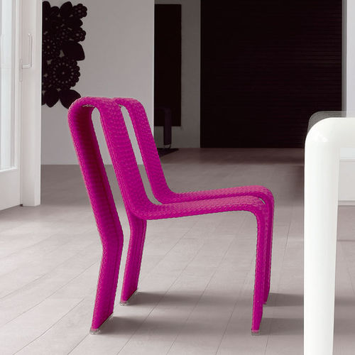 Chaise contemporaine - FRAME - PAOLA LENTI - d'extérieur / d'intérieur / en acier inoxydable