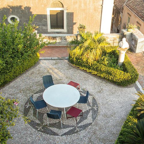 Table à manger contemporaine - PLANO - PAOLA LENTI - en bois / en béton / rectangulaire