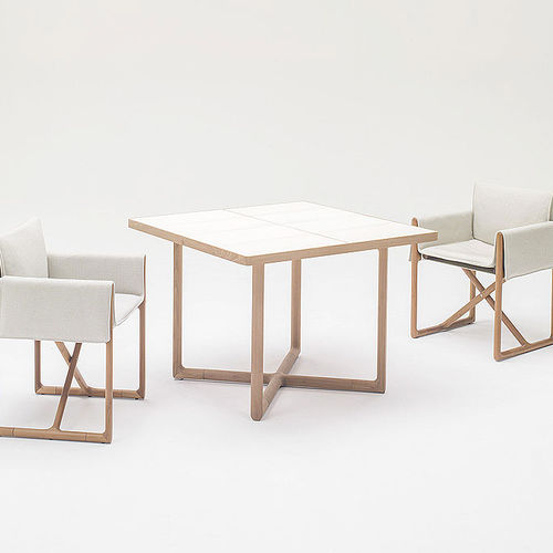 Table bistrot contemporaine - PORTOFINO - PAOLA LENTI - en bois / carrée / résidentielle