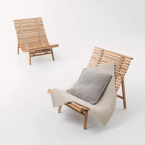 Fauteuil contemporain - SHIBUI - PAOLA LENTI - en bambou / par Francesco Rota / d'extérieur