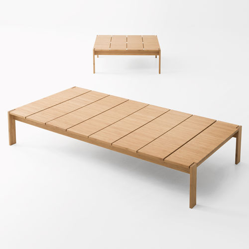 Table basse contemporaine - FREI - PAOLA LENTI - en bambou / avec piètement en bambou / rectangulaire