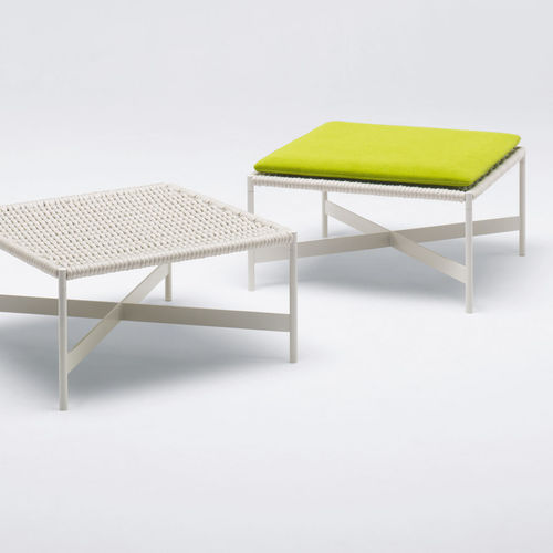 Tabouret contemporain - HERON - PAOLA LENTI - en polyester / en corde / avec piètement en acier
