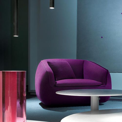 Fauteuil contemporain - BASK S - PAOLA LENTI - en tissu / en bois / en polyester