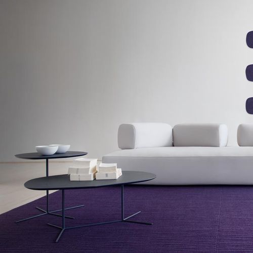 Table d'appoint contemporaine - IVY - PAOLA LENTI - en bois / en bois laqué / en acier