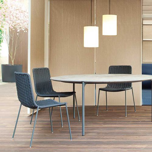 Chaise contemporaine - KITI - PAOLA LENTI - d'extérieur / en tissu / en corde