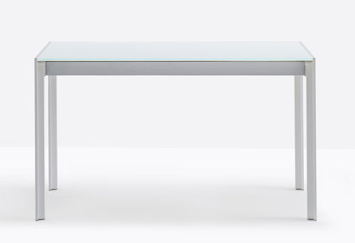 Table contemporaine - MATRIX TMA - PEDRALI - en verre / en stratifié / avec piètement en aluminium